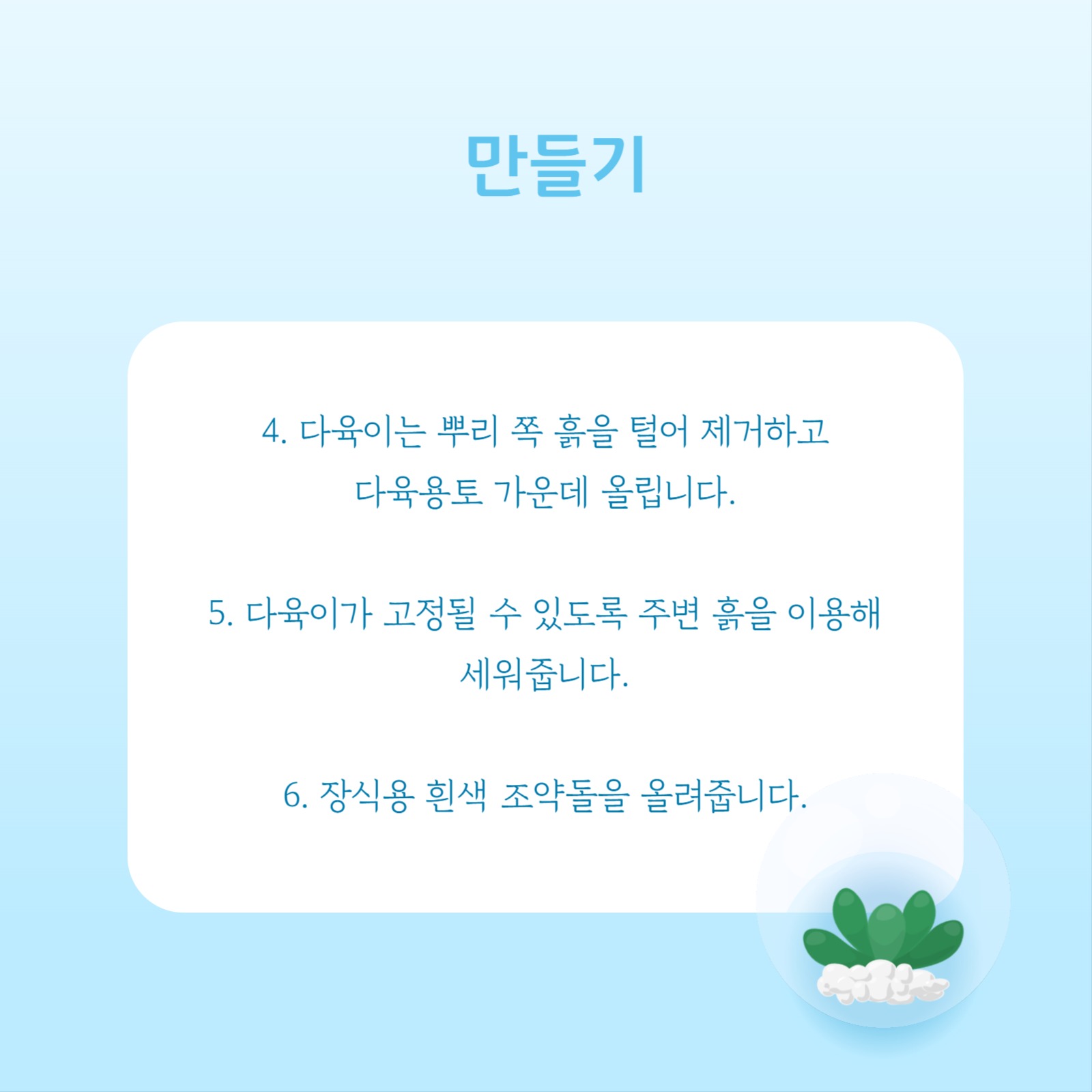 테라리움 만들기 카드뉴스