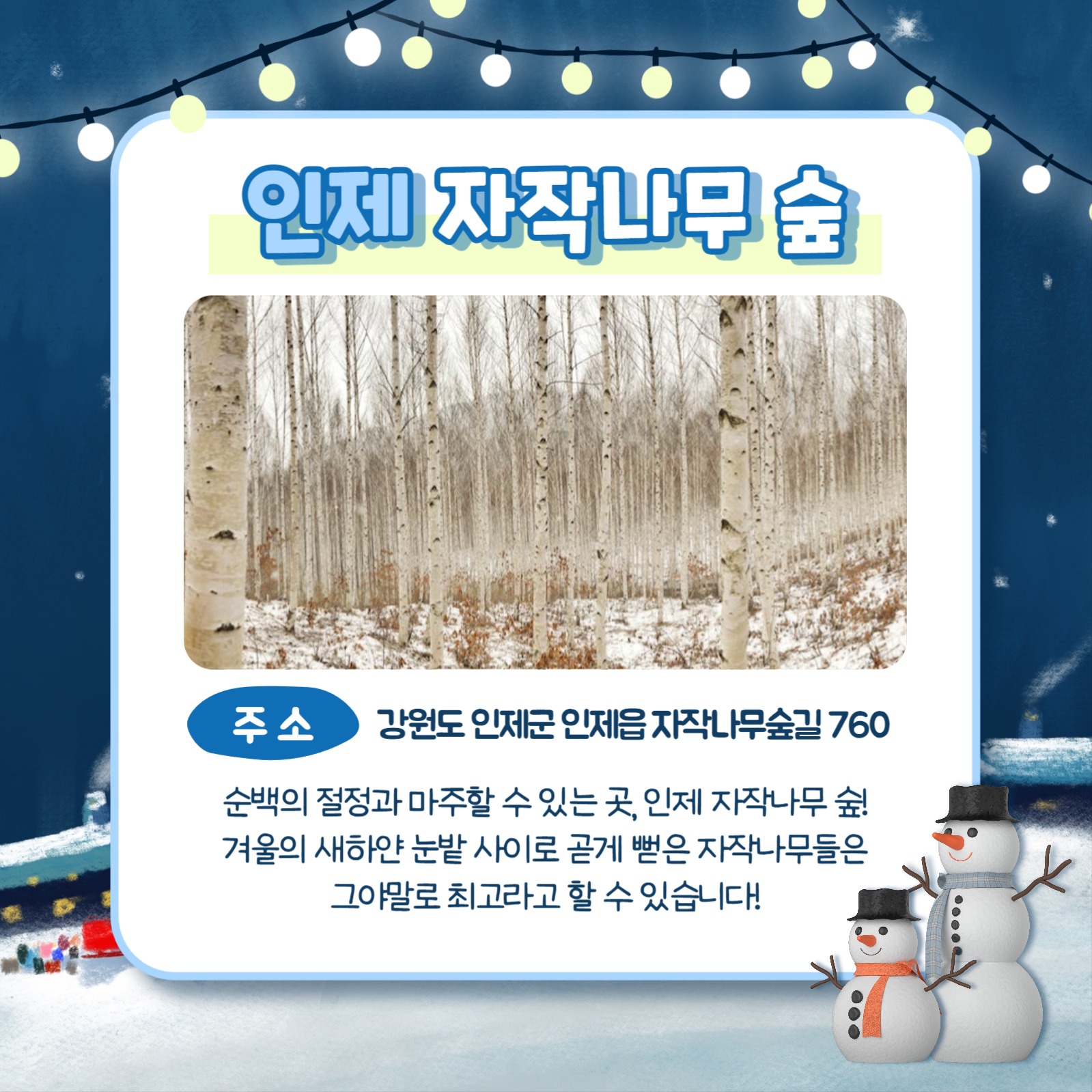 겨울 여행지 카드뉴스