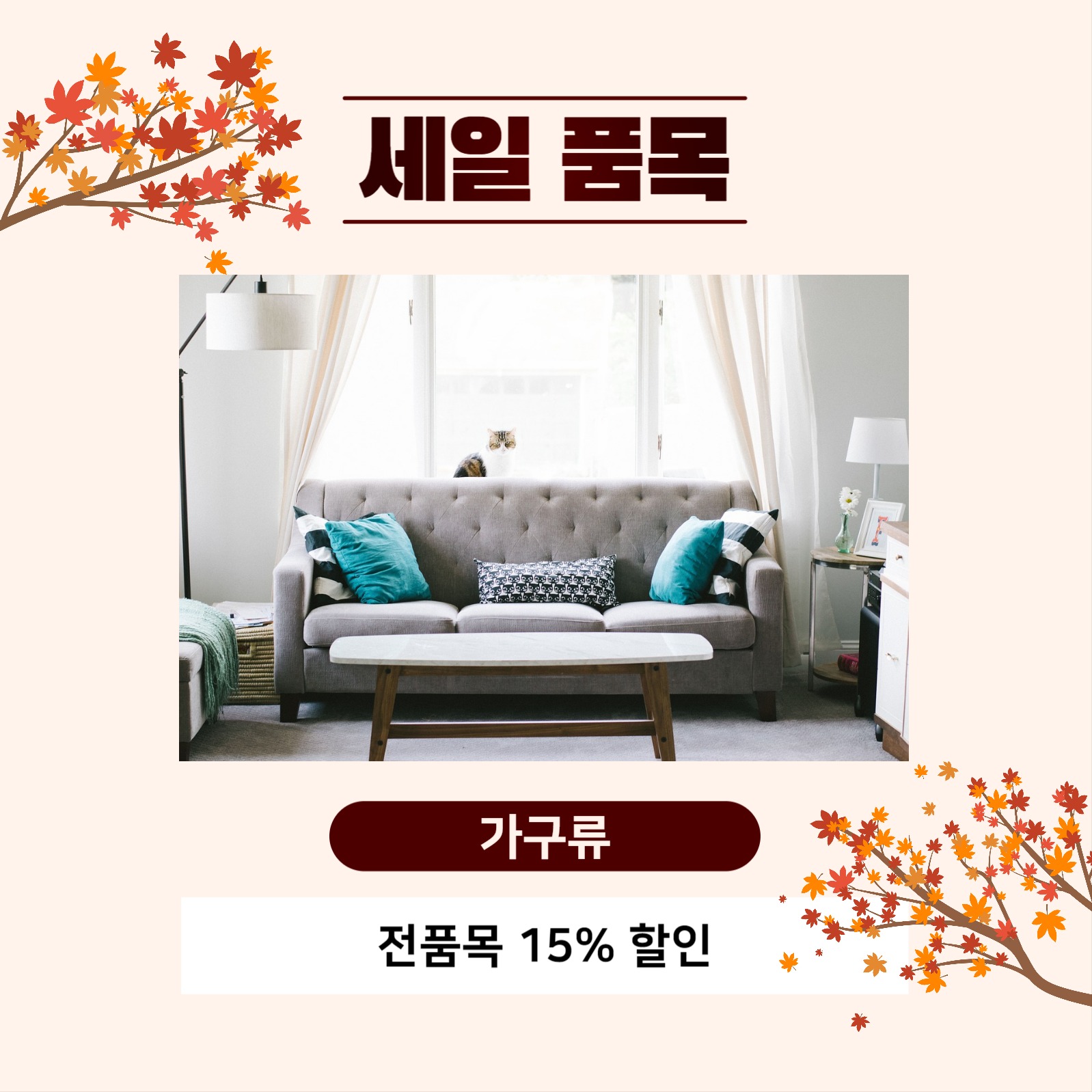 가을 시즌 세일 피드