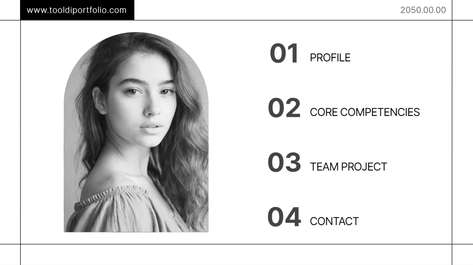 모던하고 심플한 블랙 색상 포트폴리오