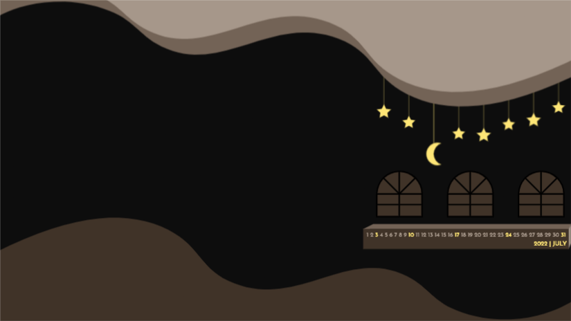 2022년 7월 달력 PC 배경화면