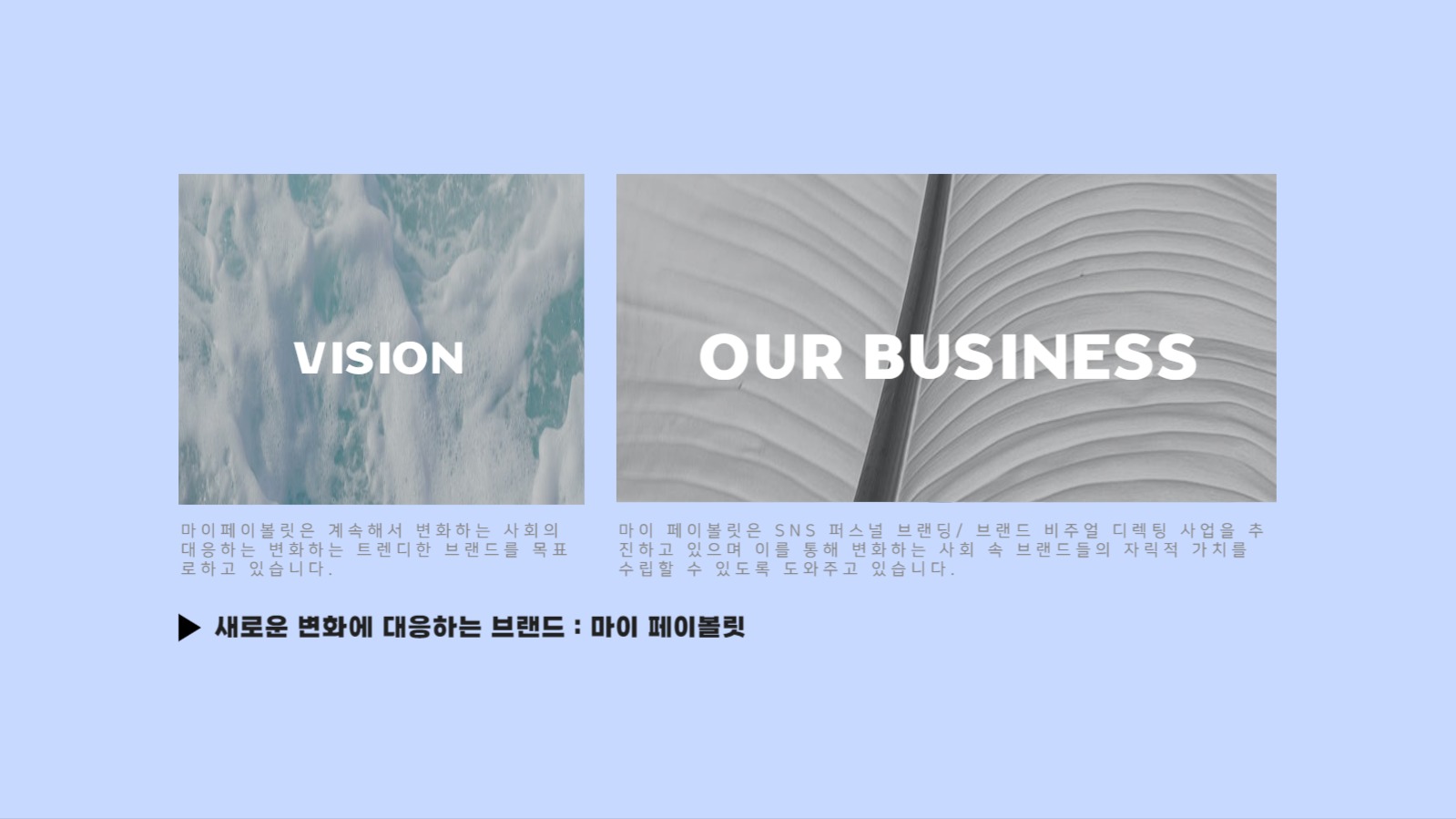 브랜드 소개서 발표ppt