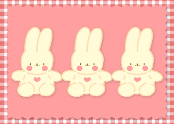 귀여운 토끼 인형 일러스트 카드 엽서