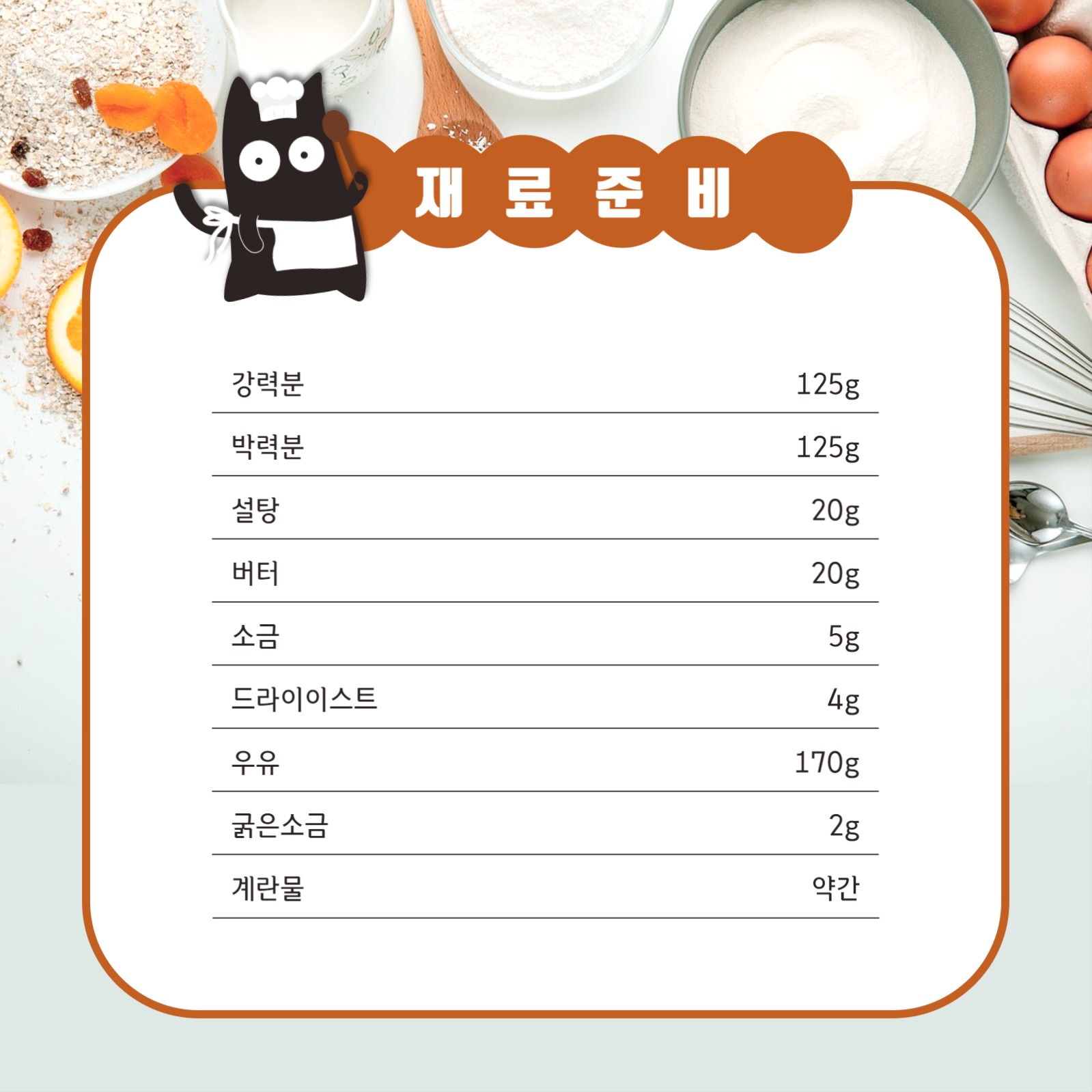 시오빵 만들기 카드뉴스