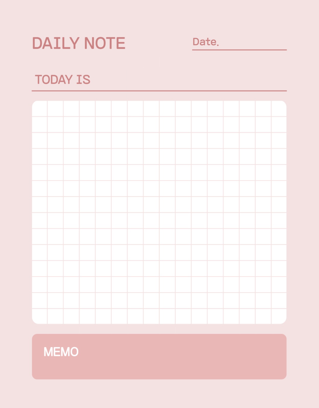 데일리노트 격자 메모