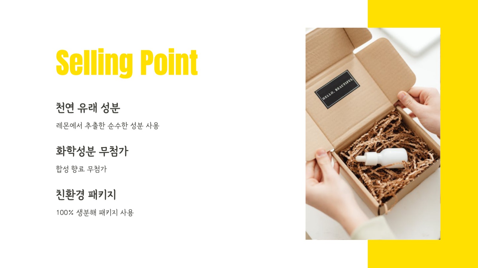 레몬 스킨 케어 화장품 기획서