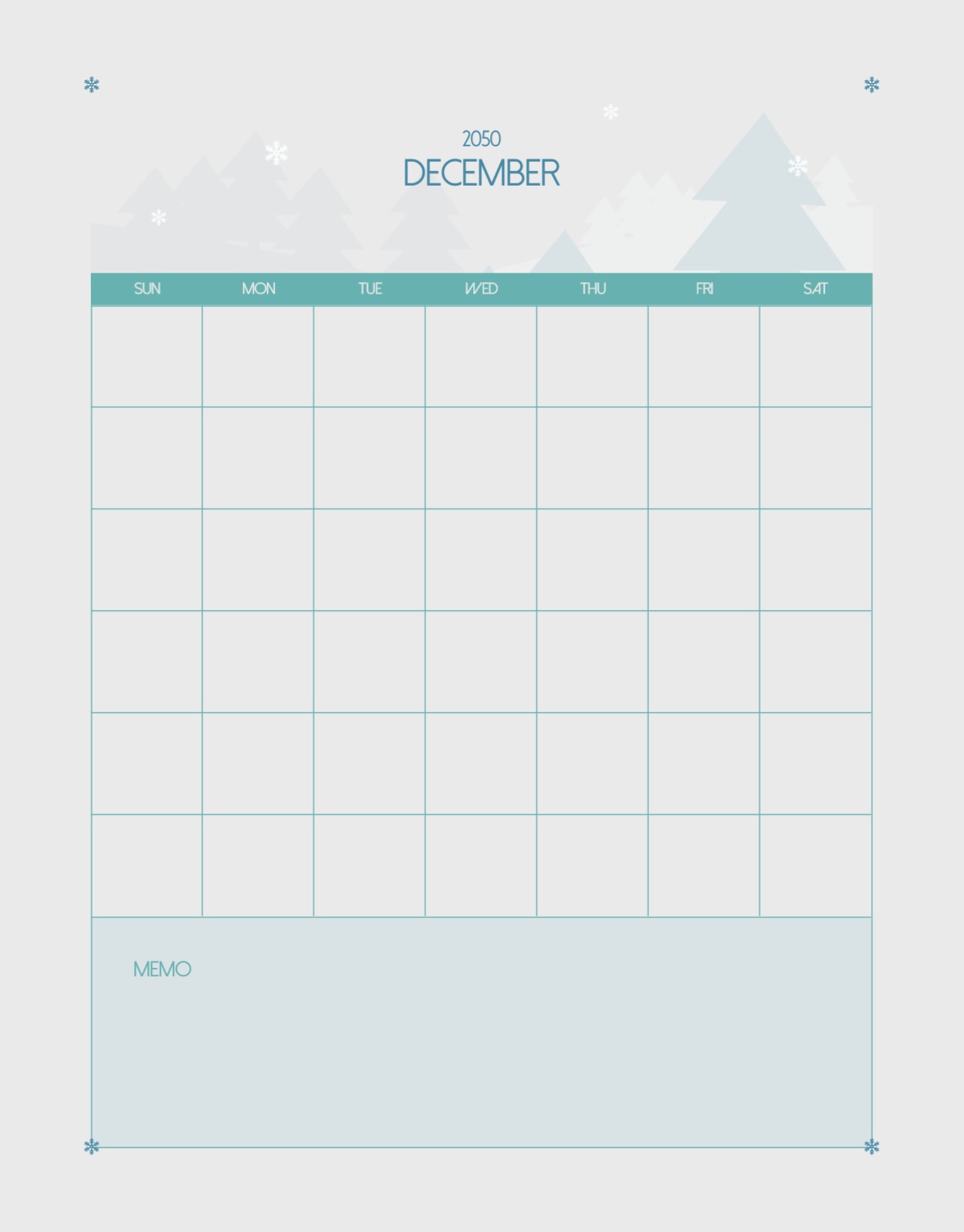 겨울 월간 플래너 굿노트