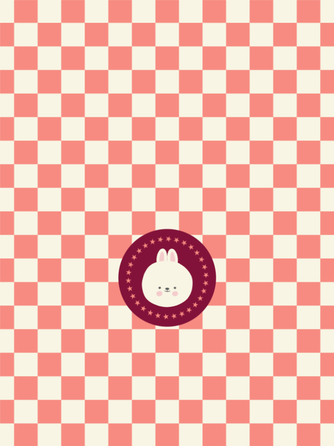 토끼 뱃지 배경화면 아이패드