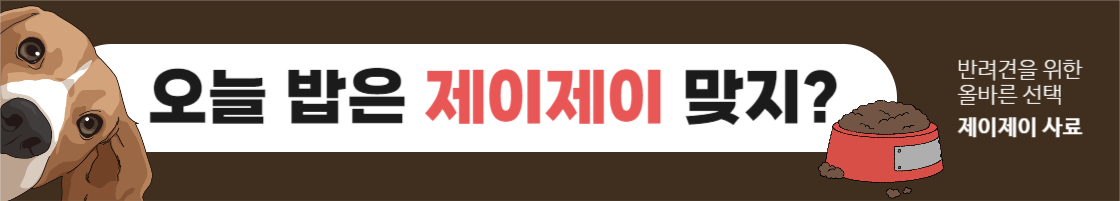 강아지 사료 배너