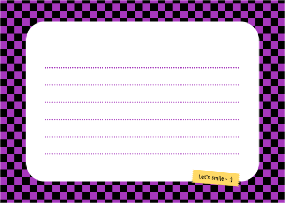 렛츠 스마일 꽃 엽서 카드