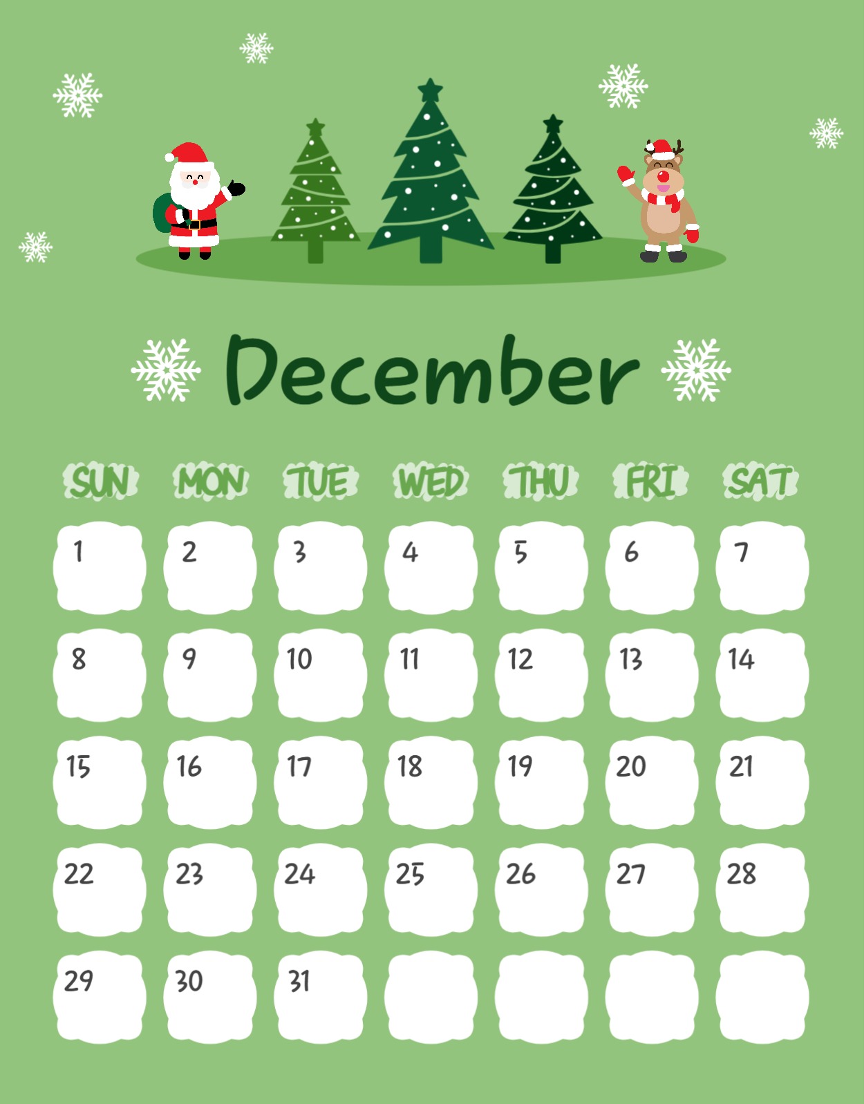 굿노트12월달력