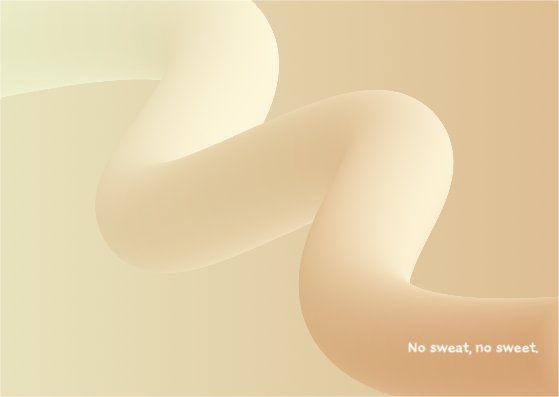 땀이 없으면 달콤함도 없다 엽서 카드