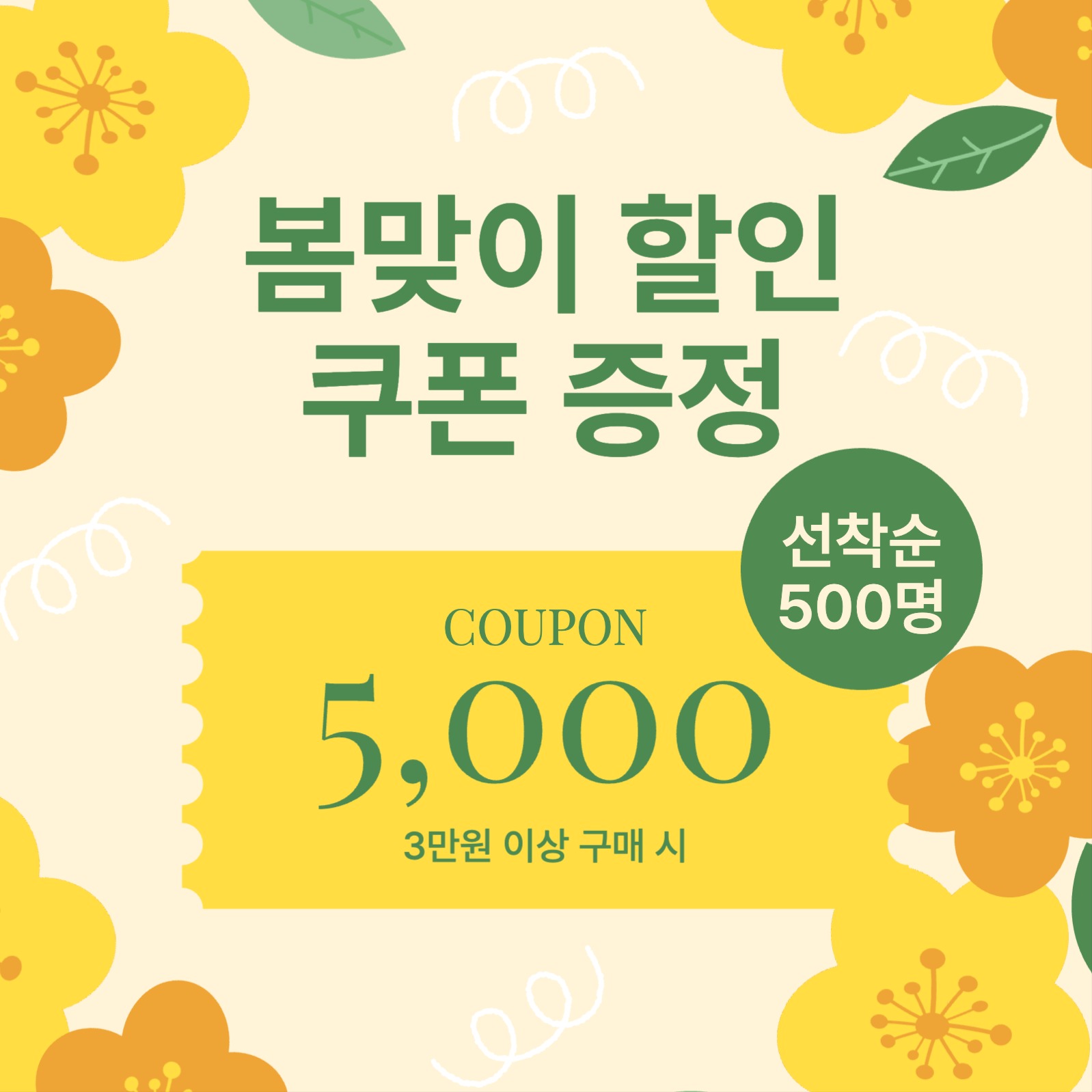 봄맞이 할인 쿠폰 증정 프로모션
