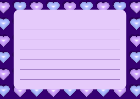 사랑 가득 하트 무늬 엽서 카드