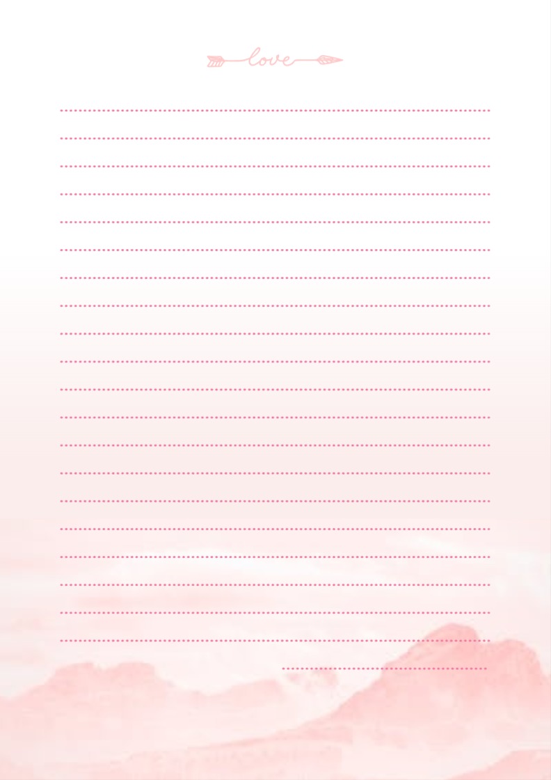 핑크빛 구름 편지