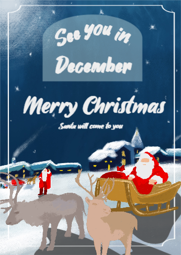 크리스마스 포스터(12월에 만나요)