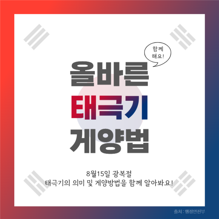 올바른 태극기 게양법