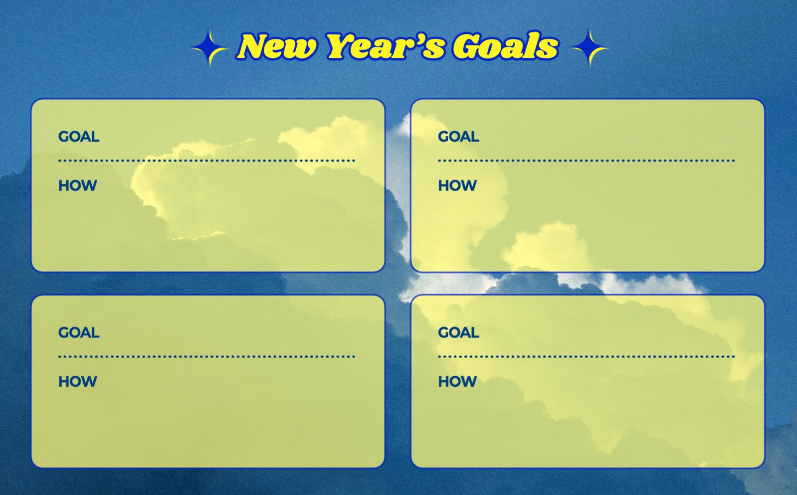 빈티지한 분위기의 새해 목표