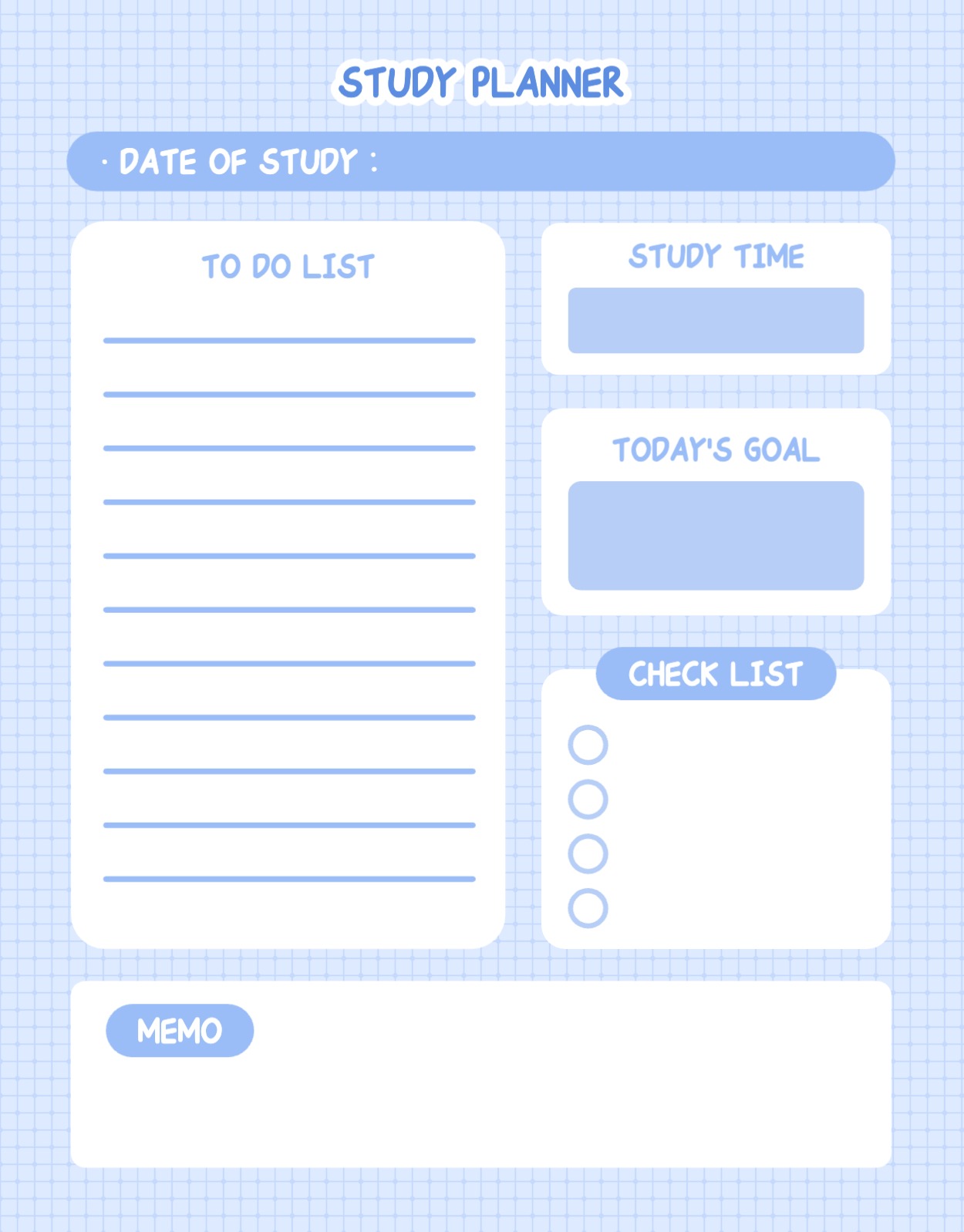 스터디 플래너 굿노트