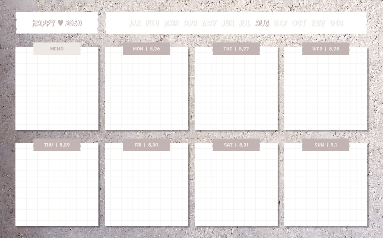 메모지 위클리 플래너 속지 굿노트