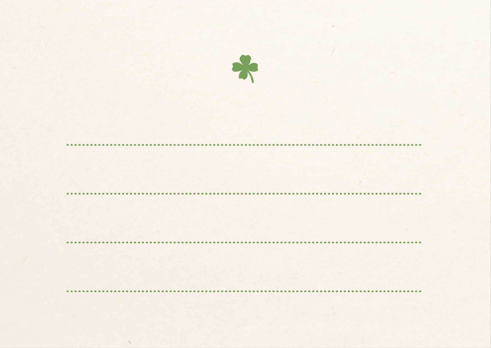 귀여운 소녀 클로버 응원 포토엽서