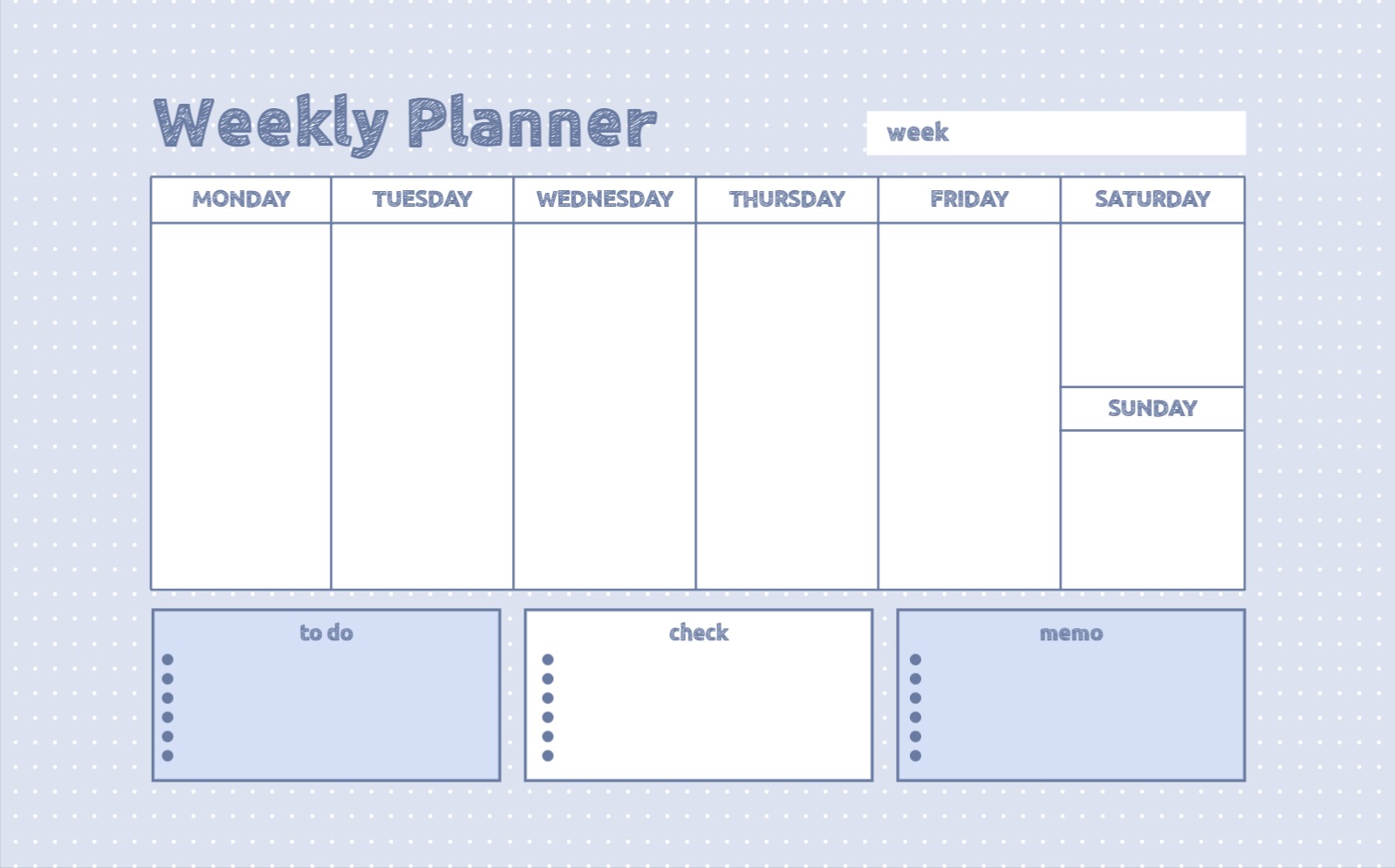 Weekly Planner