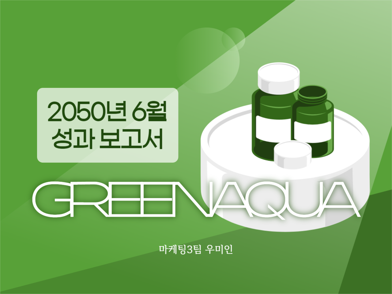 그린아쿠아 판매 성과 피피티