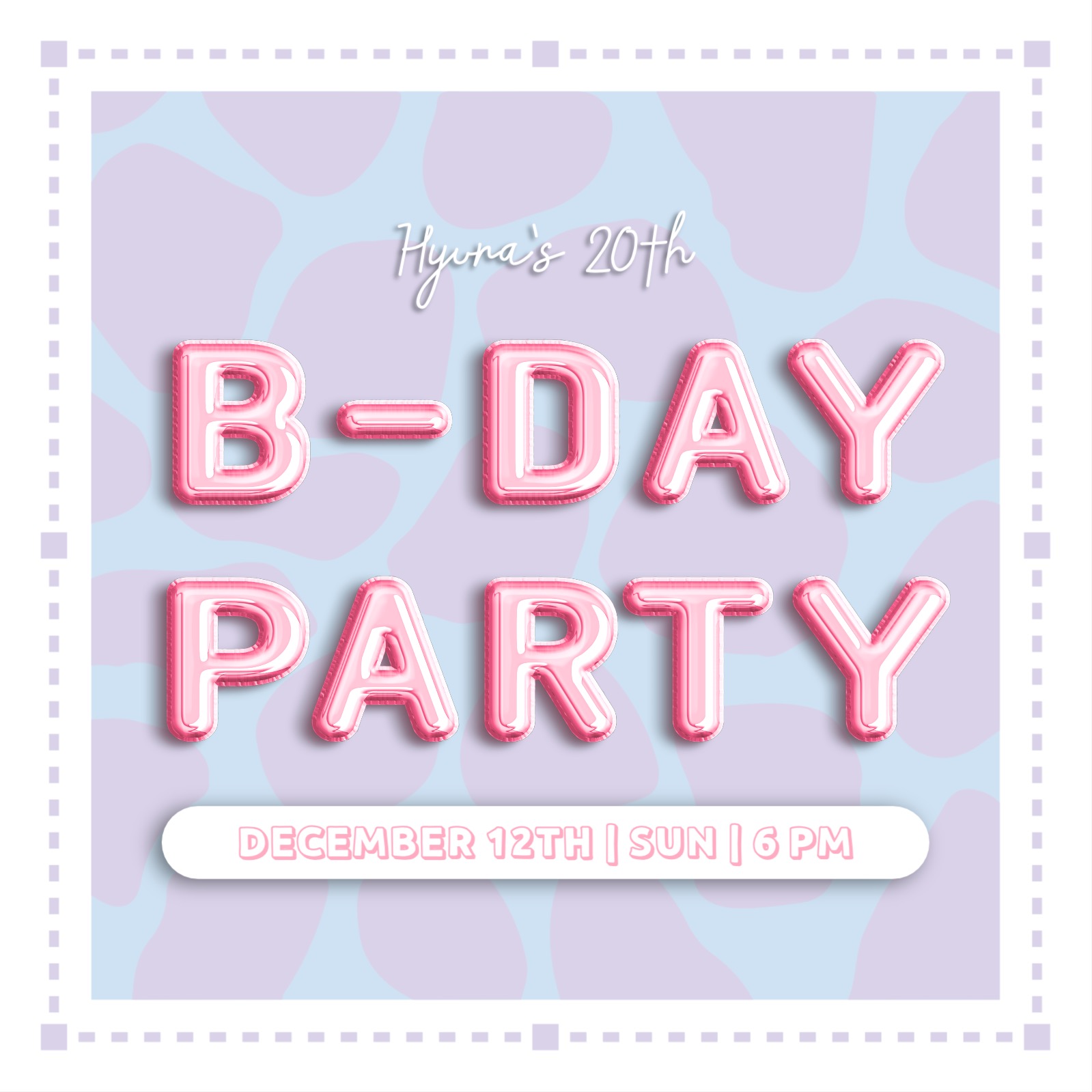 생일 파티 안내 인스타그램