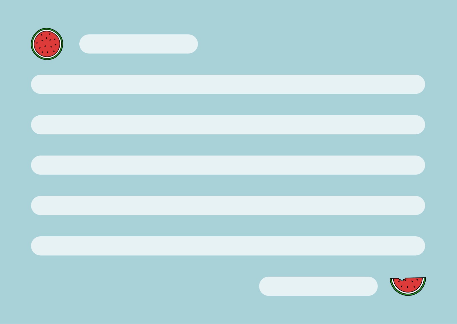 아주 큰 수박 엽서 카드