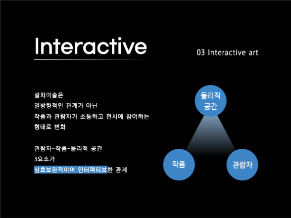 모던한 프레젠테이션 | 설치미술