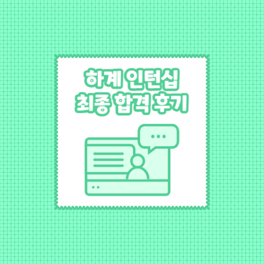 하계 인턴십 합격후기 (카드뉴스)