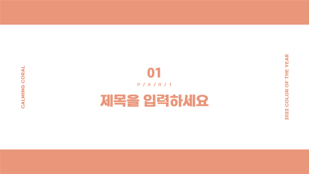 여유로운 카밍 코랄