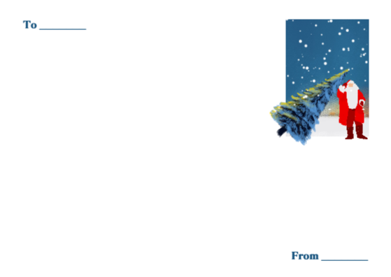 크리스마스트리 배달 엽서