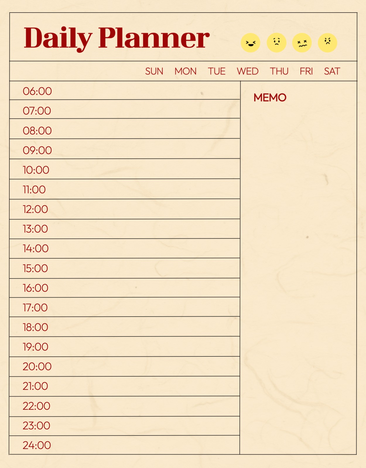 데일리 플래너 일정표