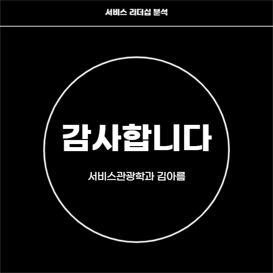 서비스 리더쉽 분석 (카드뉴스)