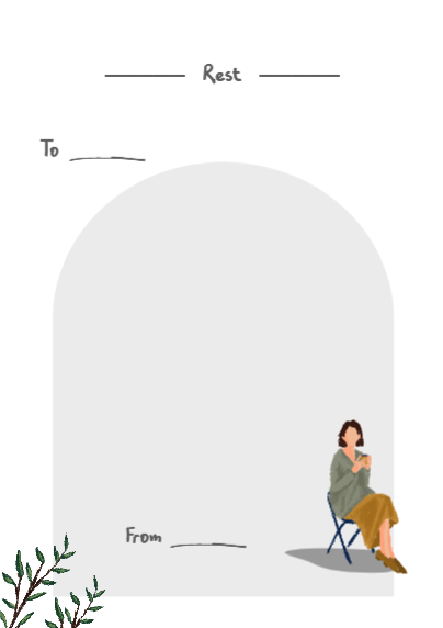 편안한 휴식 편지지