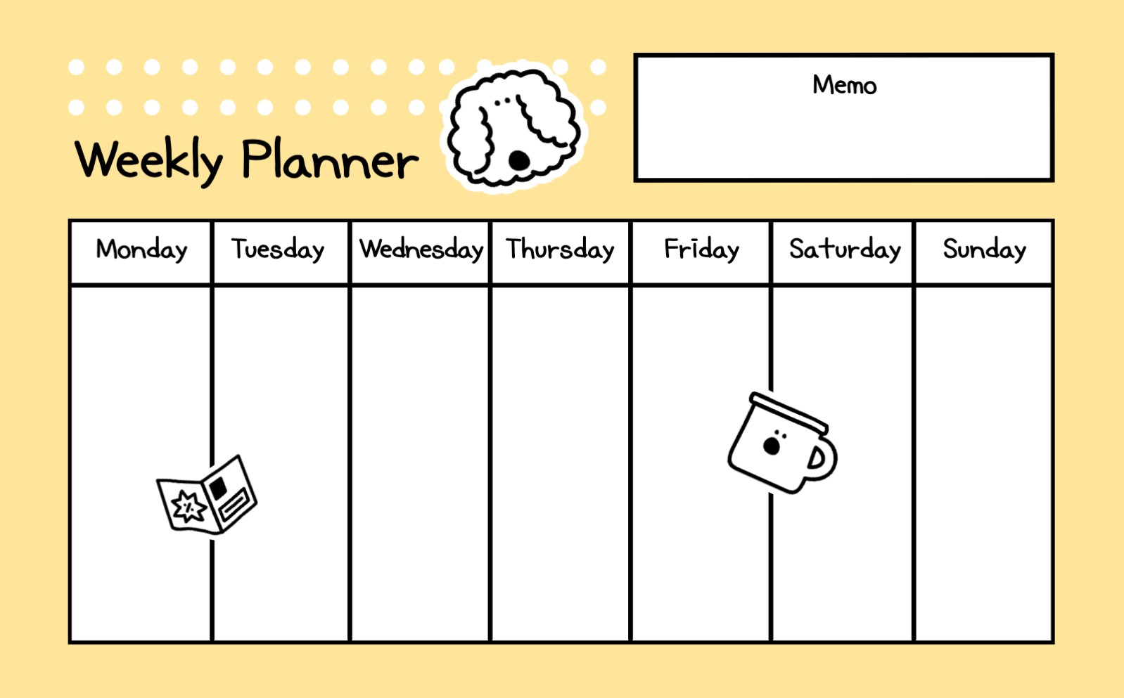위클리 플래너 굿노트