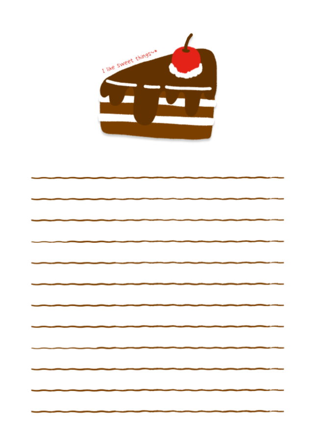 초코케익 편지지