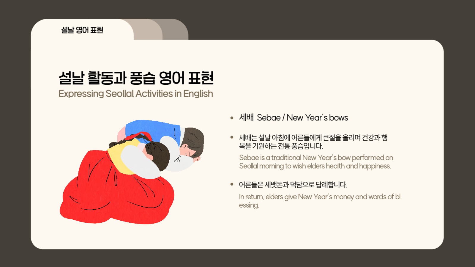 설날 영어 표현 프레젠테이션