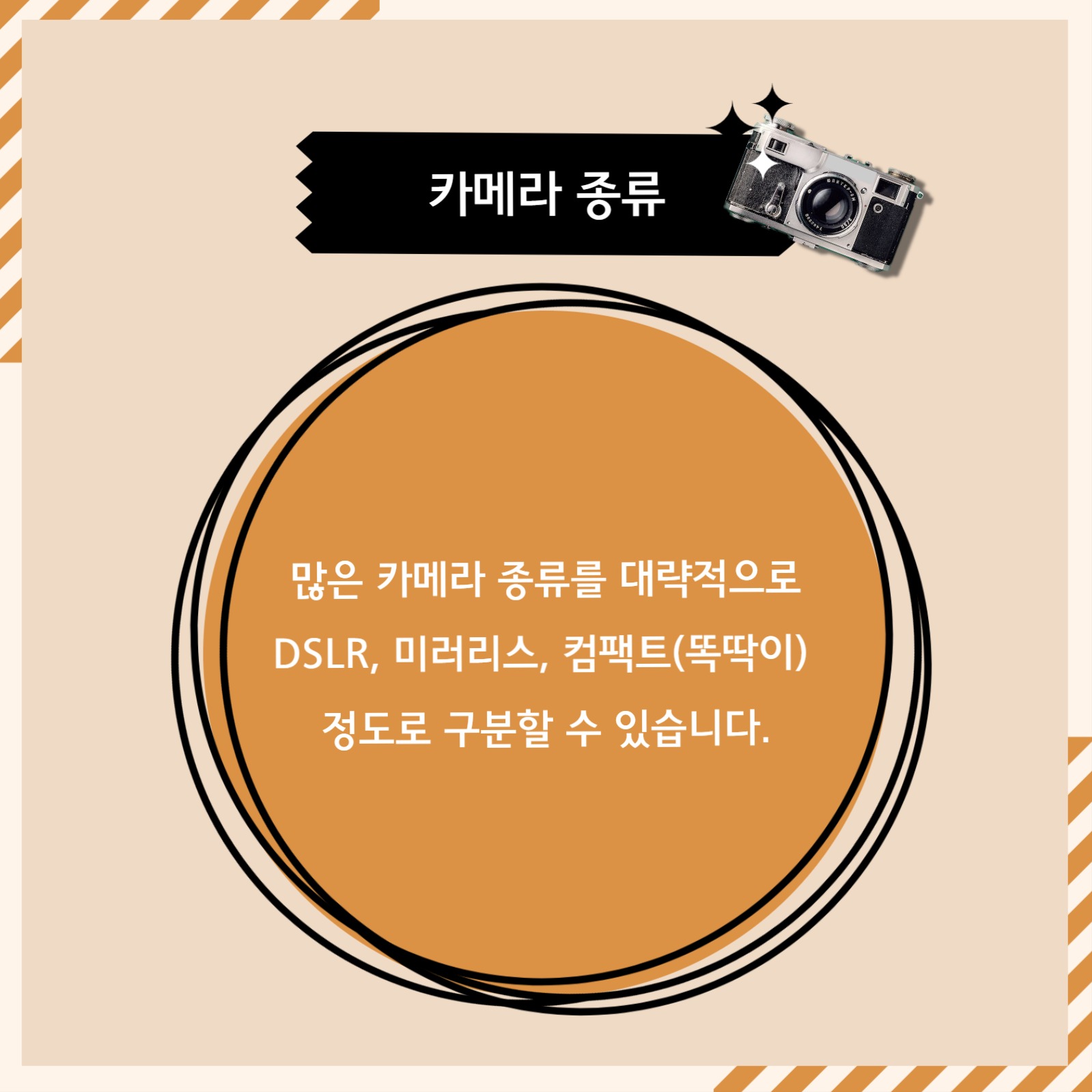 카메라 종류 알기 카드뉴스
