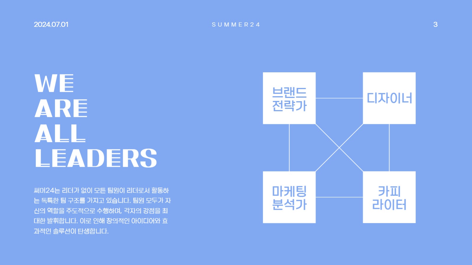 베이비블루 팀 소개 프레젠테이션