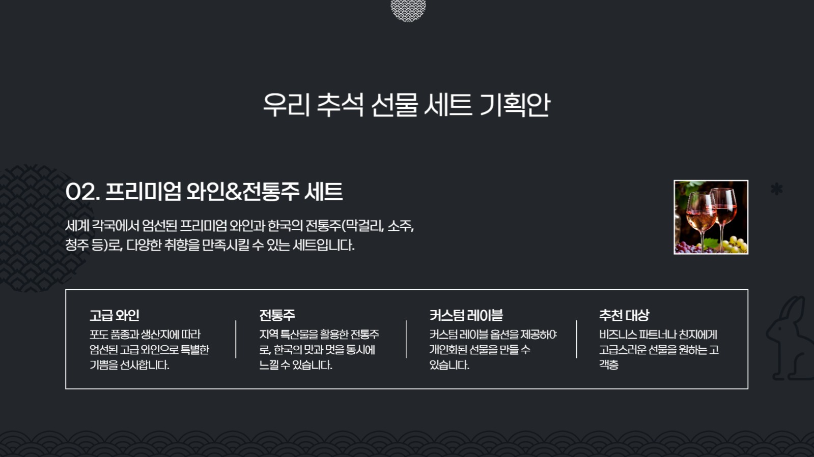 추석 선물 세트 기획 프레젠테이션