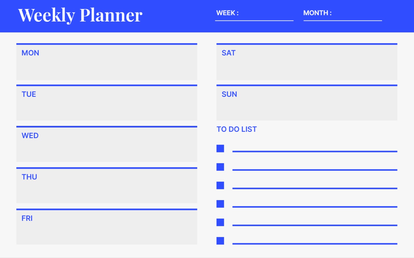 심플한 블루 굿노트 템플릿