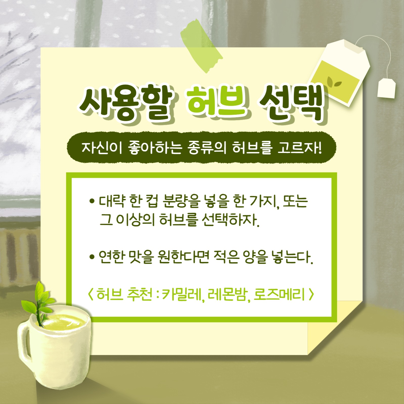 허브티 만드는 법 카드뉴스