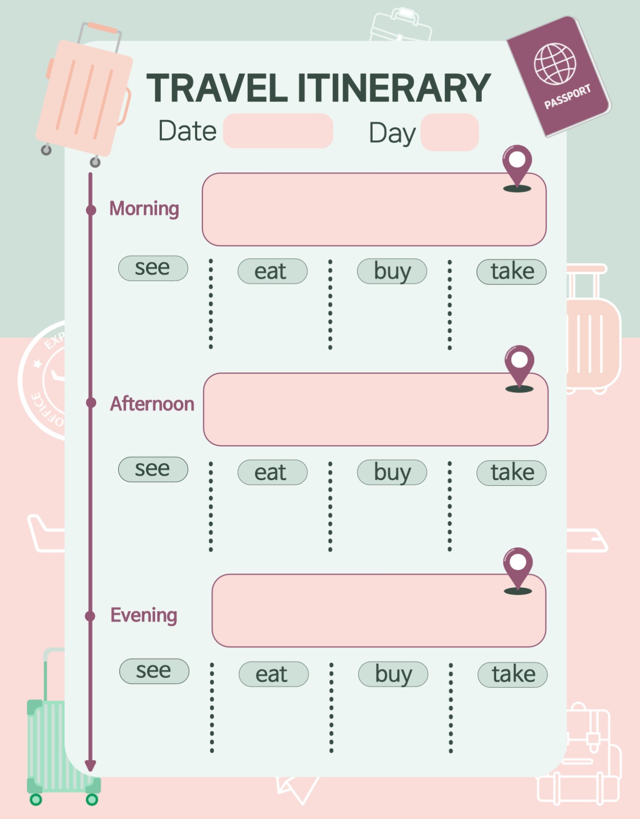 굿노트 여행 일정표, day
