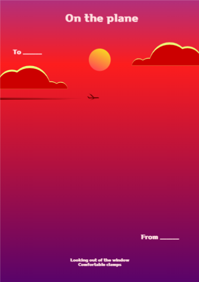 비행기에서 쓰는 편지지