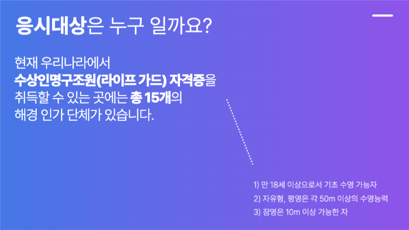 여름맞이 수상 인명 구조 안내 발표 