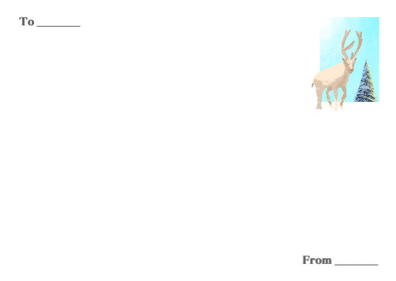 루돌프 숲속 엽서