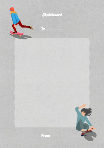 스케이트보드 편지지