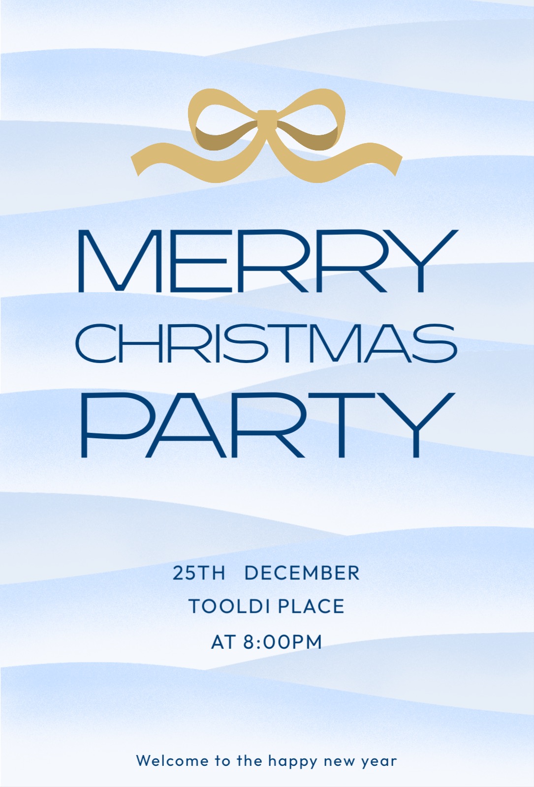 크리스마스 리본 초대카드